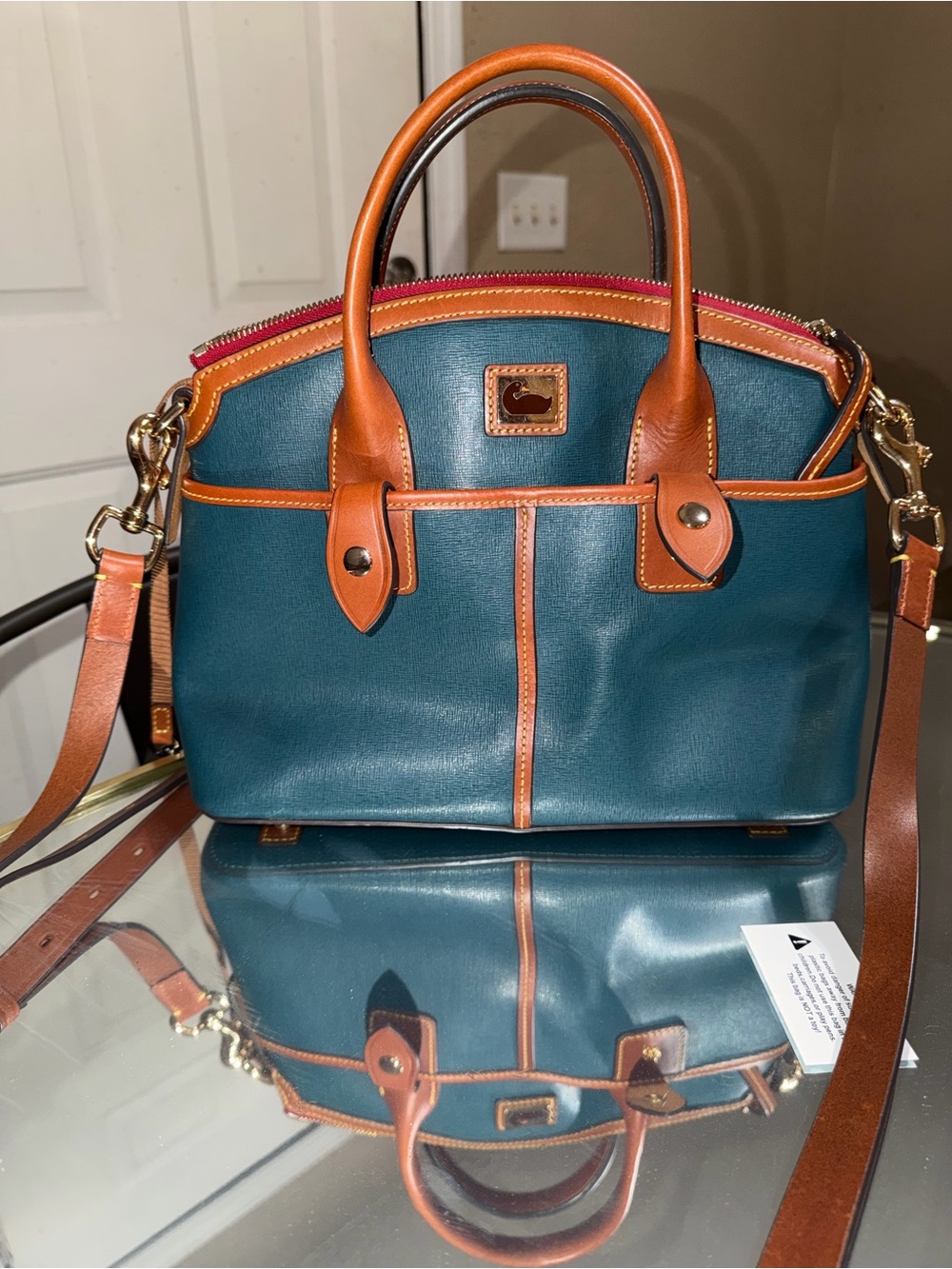 Dooney & Bourke Saffiano Domed Zip Satchel